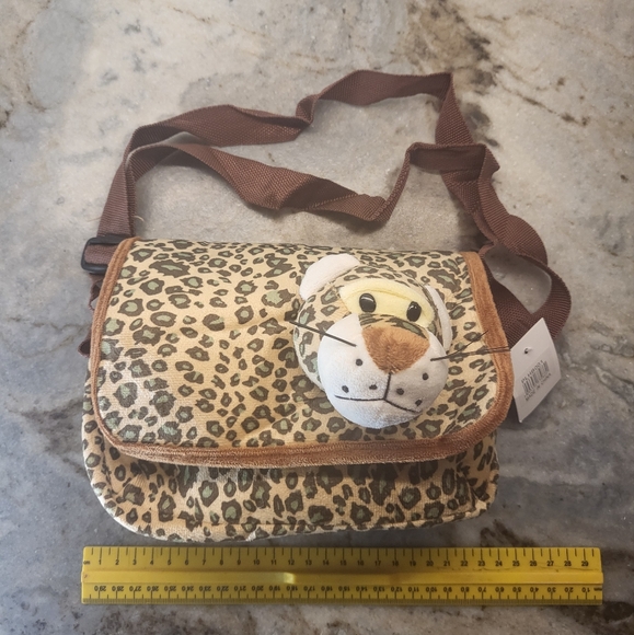 Leopard bag Plush kids purse Leopard Belt Bag Fanny Pack - Picture 6 of 7